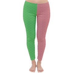  Spooky Pink Green Halloween  Classic Winter Leggings