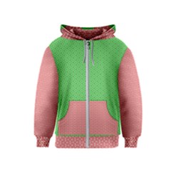  Spooky Pink Green Halloween  Kids  Zipper Hoodie by ConteMonfrey