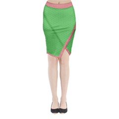  Spooky Pink Green Halloween  Midi Wrap Pencil Skirt by ConteMonfrey