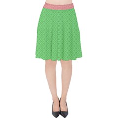  Spooky Pink Green Halloween  Velvet High Waist Skirt by ConteMonfrey