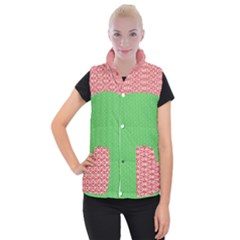  Spooky Pink Green Halloween  Women s Button Up Vest