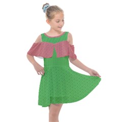  Spooky Pink Green Halloween  Kids  Shoulder Cutout Chiffon Dress by ConteMonfrey