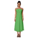  Spooky Pink Green Halloween  Sleeveless Cross Front Cocktail Midi Chiffon Dress View1