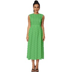  Spooky Pink Green Halloween  Sleeveless Round Neck Midi Dress by ConteMonfrey