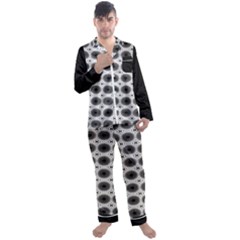 Cosmos Circles Men s Long Sleeve Satin Pajamas Set by ConteMonfrey