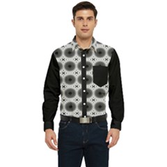 Cosmos Circles Men s Long Sleeve Pocket Shirt  by ConteMonfrey