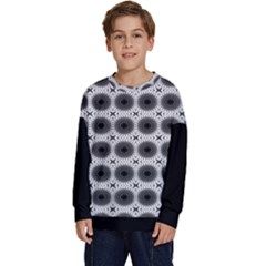 Cosmos Circles Kids  Crewneck Sweatshirt by ConteMonfrey