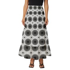 Cosmos Circles Tiered Ruffle Maxi Skirt by ConteMonfrey