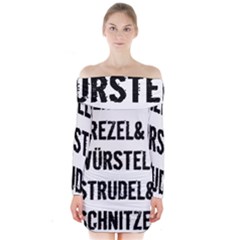 Its A German Thing Bier Brezel Wurstel Strudel Schnitzel Long Sleeve Off Shoulder Dress by ConteMonfrey