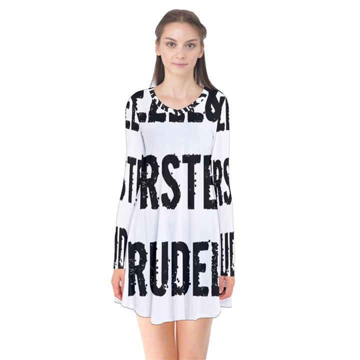 Its A German Thing bier brezel wurstel strudel schnitzel Long Sleeve V-neck Flare Dress