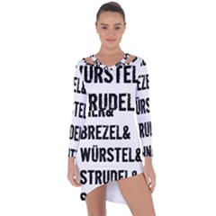 Its A German Thing Bier Brezel Wurstel Strudel Schnitzel Asymmetric Cut-out Shift Dress by ConteMonfrey