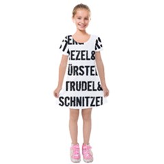 Its A German Thing Bier Brezel Wurstel Strudel Schnitzel Kids  Short Sleeve Velvet Dress