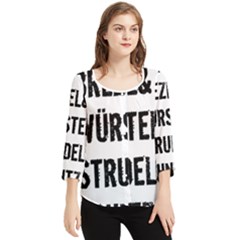 Its A German Thing Bier Brezel Wurstel Strudel Schnitzel Chiffon Quarter Sleeve Blouse by ConteMonfrey