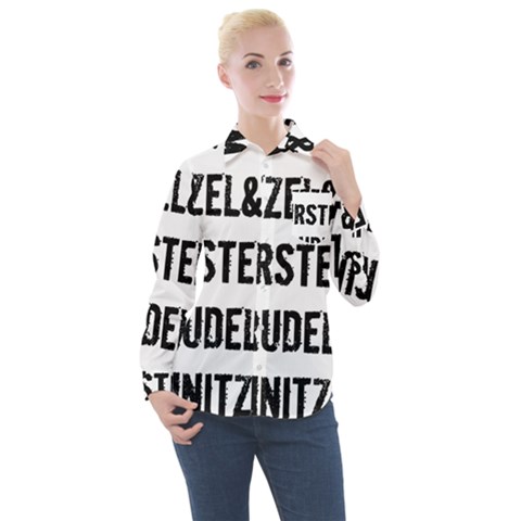 Its A German Thing Bier Brezel Wurstel Strudel Schnitzel Women s Long Sleeve Pocket Shirt by ConteMonfrey