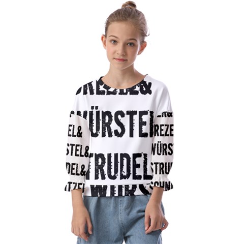 Its A German Thing Bier Brezel Wurstel Strudel Schnitzel Kids  Cuff Sleeve Top by ConteMonfrey