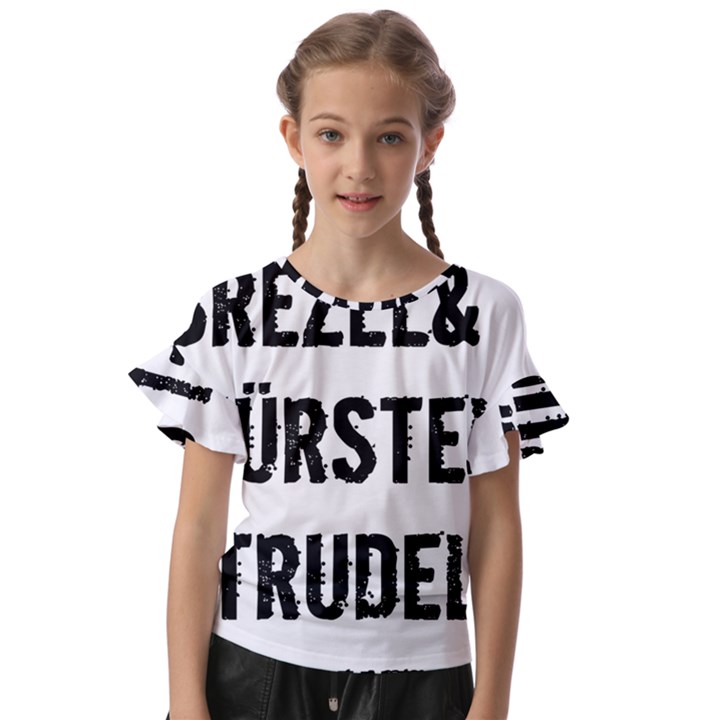 Its A German Thing bier brezel wurstel strudel schnitzel Kids  Cut Out Flutter Sleeves