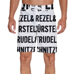 Its A German Thing Bier Brezel Wurstel Strudel Schnitzel Men s Beach Shorts by ConteMonfrey