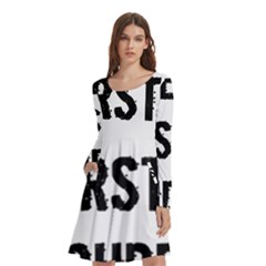 Its A German Thing Bier Brezel Wurstel Strudel Schnitzel Long Sleeve Knee Length Skater Dress With Pockets by ConteMonfrey