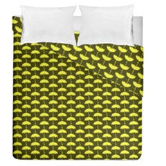 Under My Little Yellow Umbrella Duvet Cover Double Side (queen Size) by ConteMonfrey