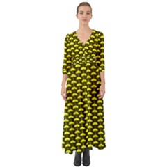 Under My Little Yellow Umbrella Button Up Boho Maxi Dress by ConteMonfrey