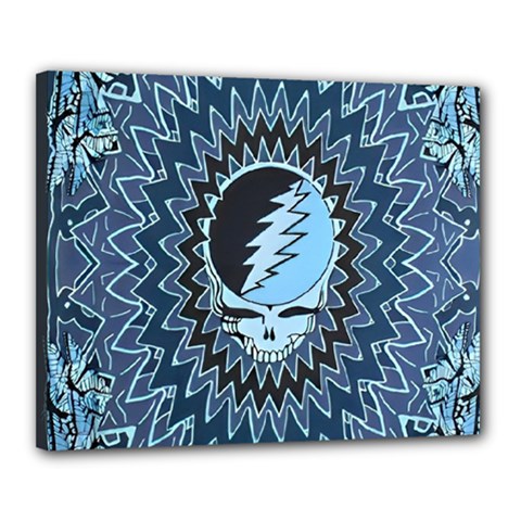 Grateful Dead Butterfly Pattern Canvas 20  X 16  (stretched) by Bedest