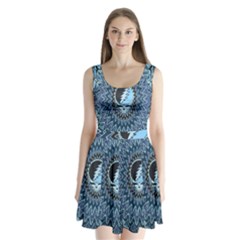 Grateful Dead Butterfly Pattern Split Back Mini Dress  by Bedest