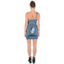 Grateful Dead Butterfly Pattern One Shoulder Ring Trim Bodycon Dress View2