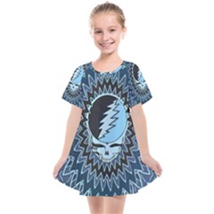 Grateful Dead Butterfly Pattern Kids  Smock Dress by Bedest