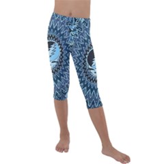 Grateful Dead Butterfly Pattern Kids  Lightweight Velour Capri Leggings  by Bedest