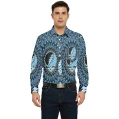 Grateful Dead Butterfly Pattern Men s Long Sleeve Pocket Shirt  by Bedest