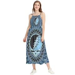 Grateful Dead Butterfly Pattern Boho Sleeveless Summer Dress by Bedest