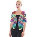 Grateful Dead Bears Tie Dye Vibrant Spiral Cropped Button Cardigan View1