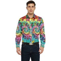 Grateful Dead Bears Tie Dye Vibrant Spiral Men s Long Sleeve  Shirt by Bedest