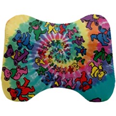 Grateful Dead Bears Tie Dye Vibrant Spiral Head Support Cushion by Bedest