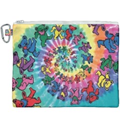 Grateful Dead Bears Tie Dye Vibrant Spiral Canvas Cosmetic Bag (xxxl) by Bedest