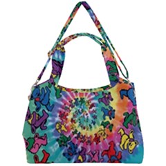 Grateful Dead Bears Tie Dye Vibrant Spiral Double Compartment Shoulder Bag by Bedest