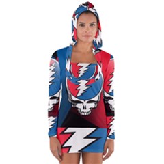 Grateful Dead Big Skull Long Sleeve Hooded T-shirt by Bedest