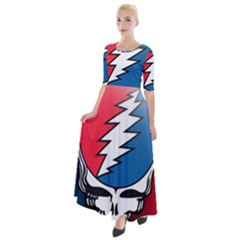 Grateful Dead Big Skull Half Sleeves Maxi Dress by Bedest