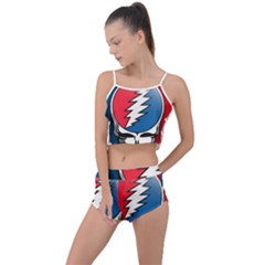 Grateful Dead Big Skull Summer Cropped Co-ord Set by Bedest