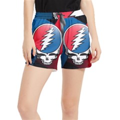 Grateful Dead Big Skull Women s Runner Shorts by Bedest