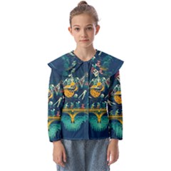 Grateful Dead Singing Skeleton Kids  Peter Pan Collar Blouse by Bedest