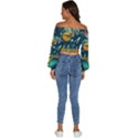 Grateful Dead Singing Skeleton Long Sleeve Crinkled Weave Crop Top View4