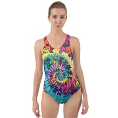 Grateful Dead Artsy Cut-out Back One Piece Swimsuit by Bedest