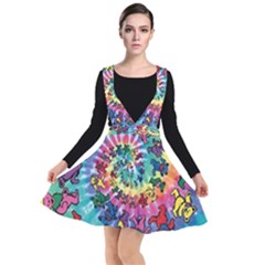 Grateful Dead Artsy Plunge Pinafore Dress by Bedest