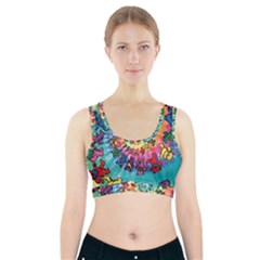 Grateful Dead Artsy Sports Bra With Pocket by Bedest