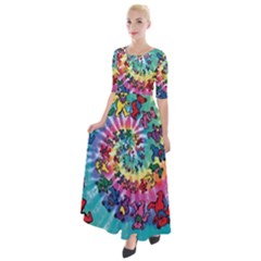 Grateful Dead Artsy Half Sleeves Maxi Dress by Bedest