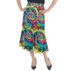 Grateful Dead Artsy Midi Mermaid Skirt by Bedest