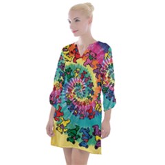 Grateful Dead Artsy Open Neck Shift Dress by Bedest