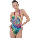 Grateful Dead Artsy Backless Halter One Piece Swimsuit View1