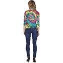 Grateful Dead Artsy Women s Draped Front 3/4 Sleeve Shawl Collar Jacket View4